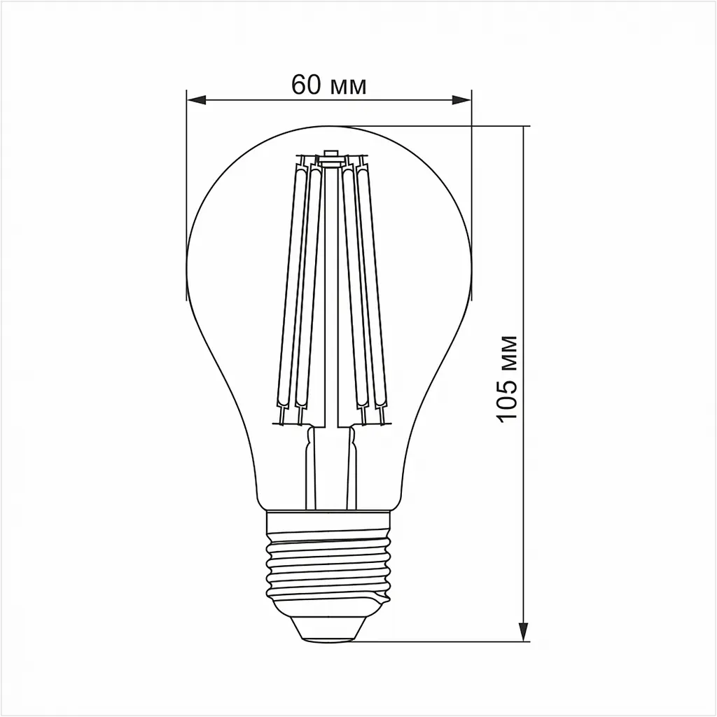 Лампа LED Videx Filament A60F 10W E27 4100 K (VL-A60F-10274) - фото 3