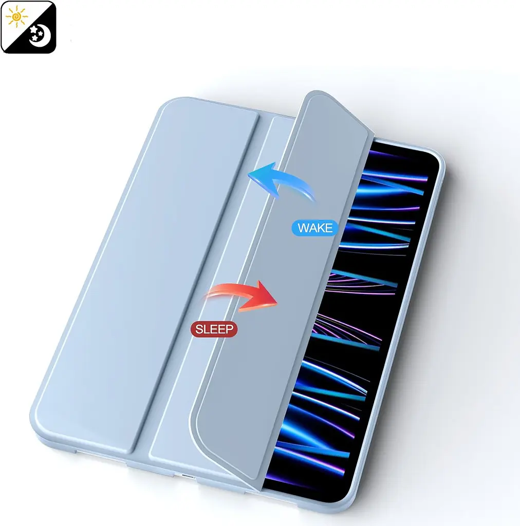 Чохол-книжка BeCover Tri Fold Soft TPU Silicone для Apple iPad Pro 11" M4 2024 Світло-блакитний (711748) - фото 5