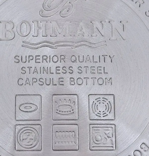 Універсальний набір каструль з кришками Bohmann BH-1902 2 каструлі з нержавіючої сталі - фото 5