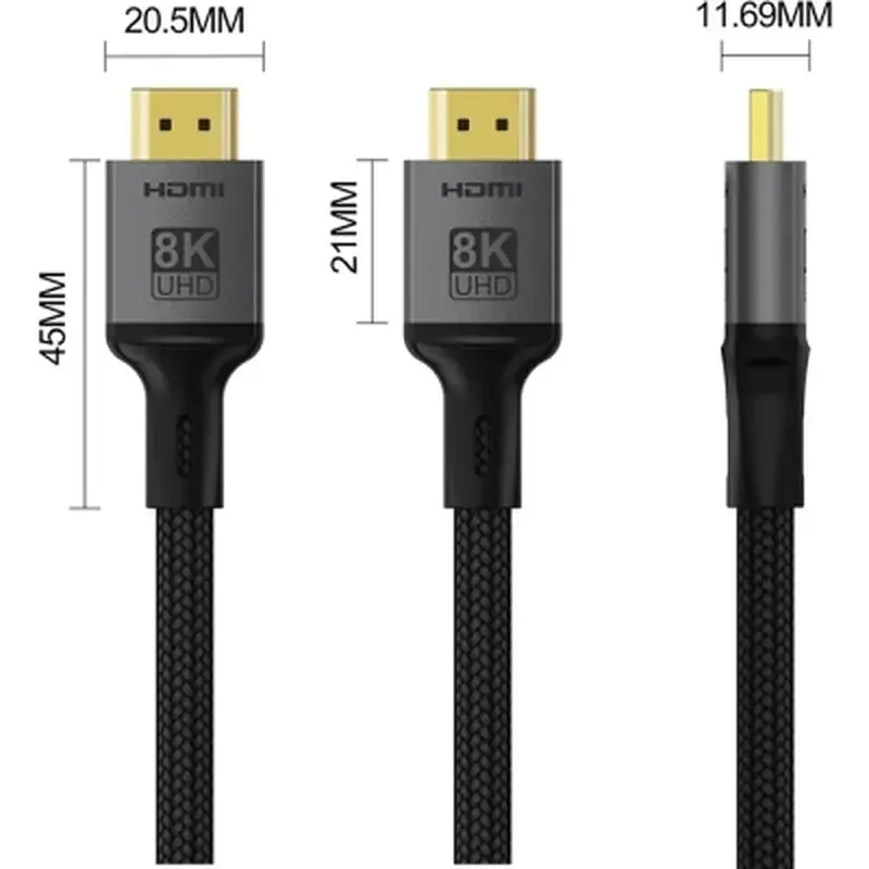 Кабель мультимедійний HDMI M to HDMI M 3.0m V2.1 8K black ColorWay (CW-CBHD089-BK) - фото 4