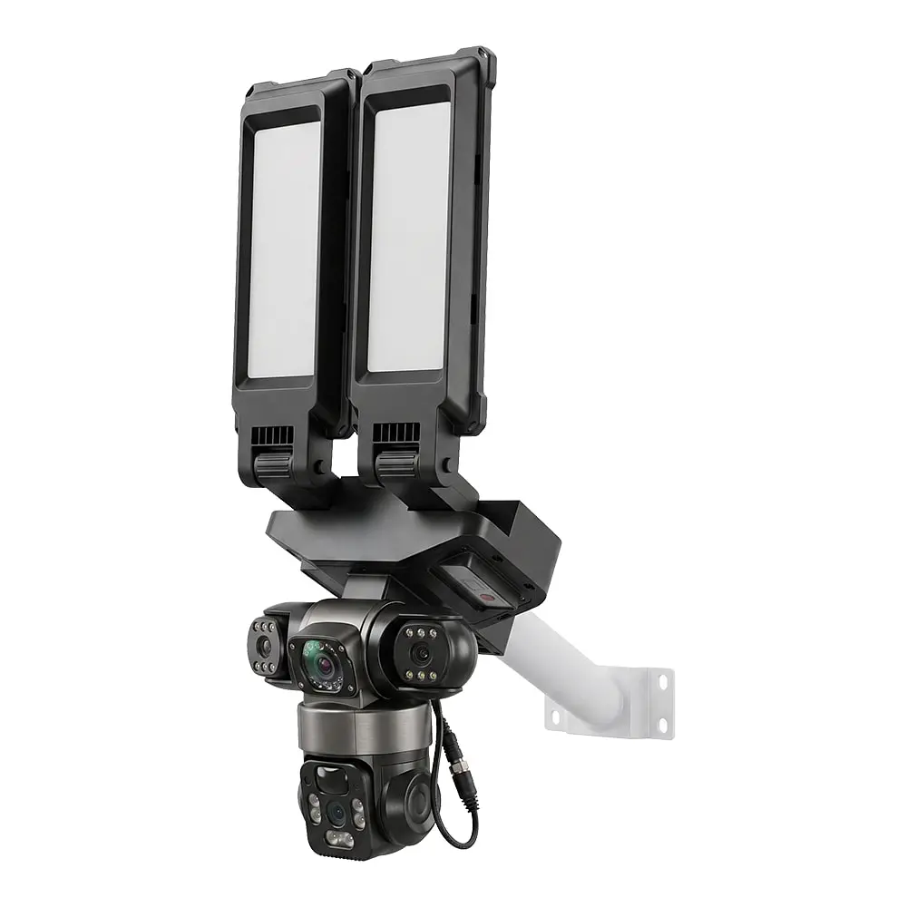 IP PTZ-відеокамера автономна з WiFi, прожектором та сонячною панеллю 3Mp+3Mp+3Mp Light Vision VLC-1223WIL/3C (Lamp+Solar) f=4mm, на акумуляторних батареях (75-00338)