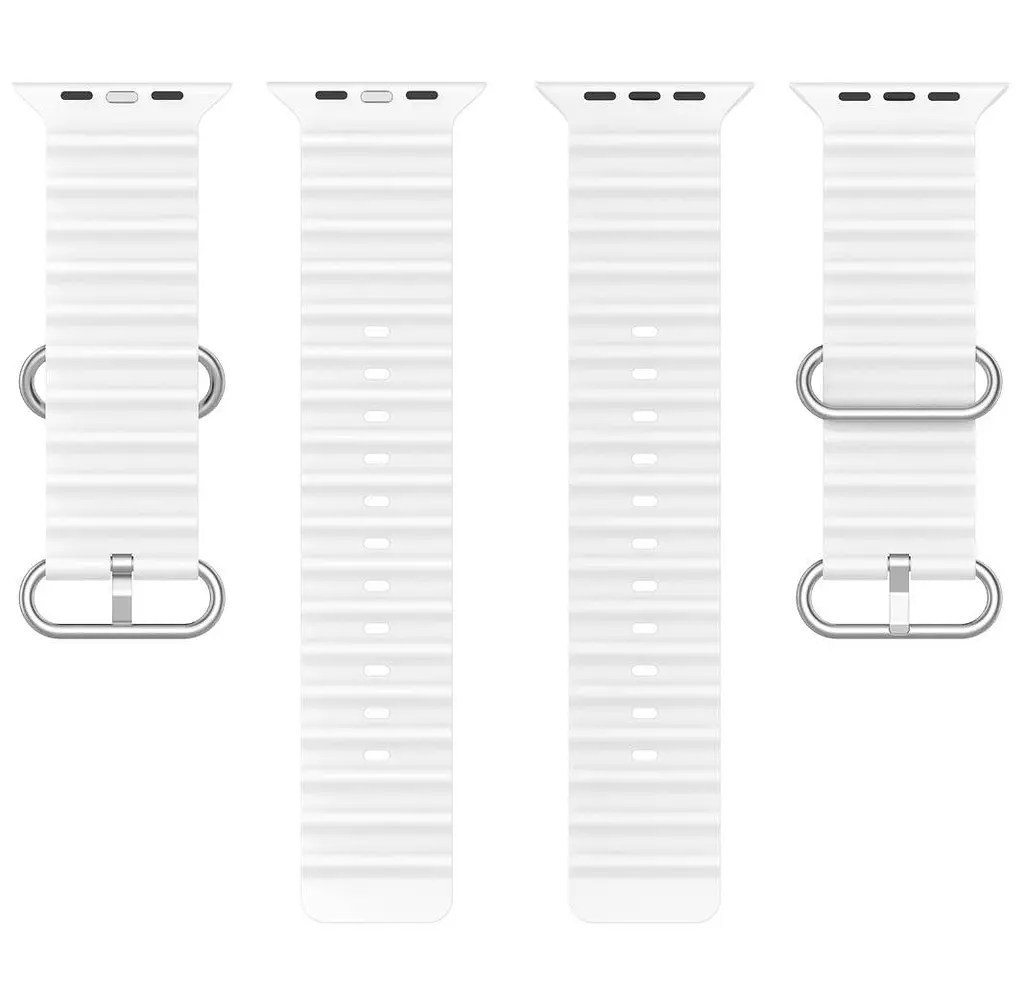 Ремешок силиконовый Primolux Ocean для часов Apple Watch 38 мм, 40 мм, 41 мм White - фото 2