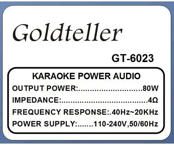 Акустична система XPRO Goldteller GT-6023 з підсилювачем (MER-14792_5985) - фото 3