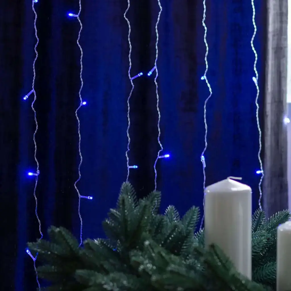 Гирлянда-штора GarlandoPro светодиодная 144 LED размер 3x2 м, синий (ZWM2320LEDBL) - фото 8