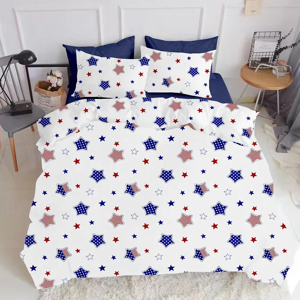 Комплект постільної білизни Cosas Star america dark blue Євро синій (StarAmerica_DBlue_200) - фото 2