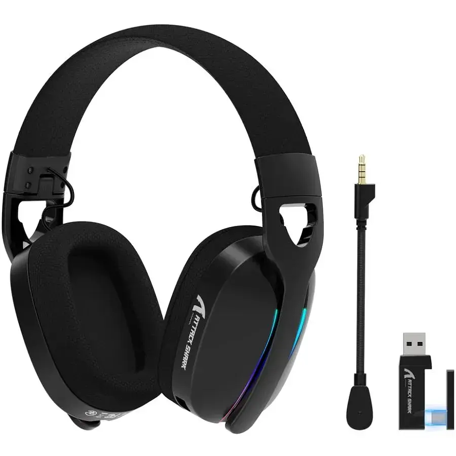 Ігрова гарнітура Attack Shark L90 Wireless,2.4GHz/Bluetooth/3.5mm PS4/PS5/Switch/Xbox/Mac/PC Black (L90B_AS) - фото 3