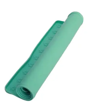 Силіконовий килимок під миску для собак та котів EcoToys бірюзовий 48х30 см 800317 - фото 5
