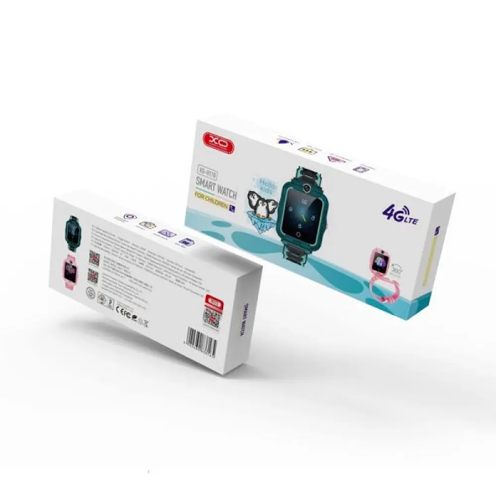 Дитячий смарт годинник XO H110 Kids Smart Watch 4G Green - фото 2