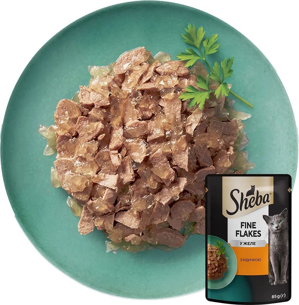 Влажный корм для кошек Sheba с индейкой в желе 2.38 кг (28 шт. х 85 г) - фото 4