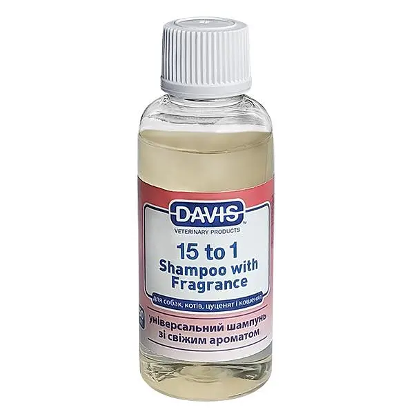Шампунь Davis 15 to 1 Shampoo With Fragrance ДЕВІС 15:1 з ароматом для собак і котів (концентрат) 50 мл (FTOFSR50)