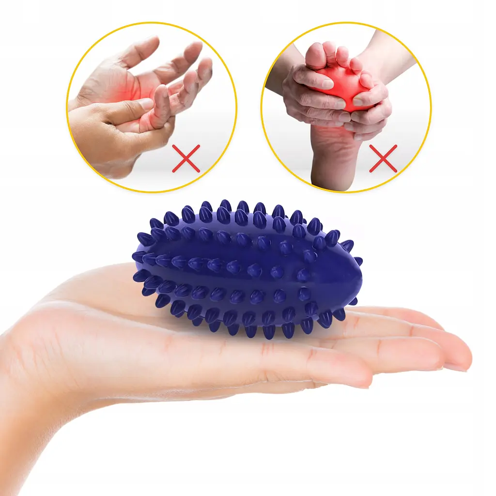Мяч массажный огурец 4FIZJO Spike Bean 11.5 x 5 см Blue (P-5905973403306) - фото 7
