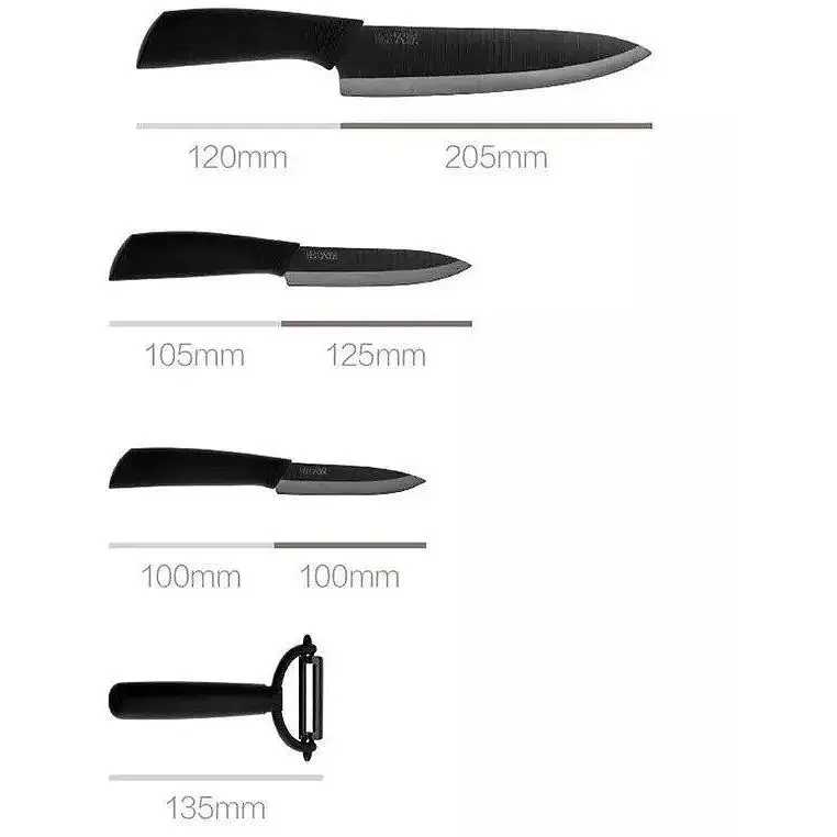 Комплект ножів Huo Hou Nano Ceramic Knifes Set 4 предмети HU0010 - фото 4