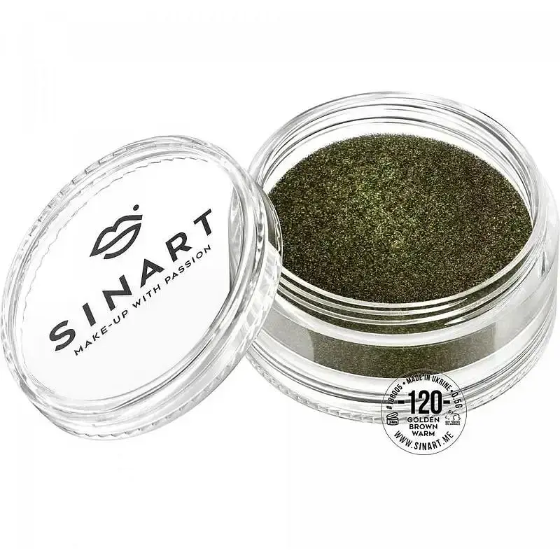 Розсипчасті тіні Sinart Make-Up With Passion 120 golden brown - фото 2