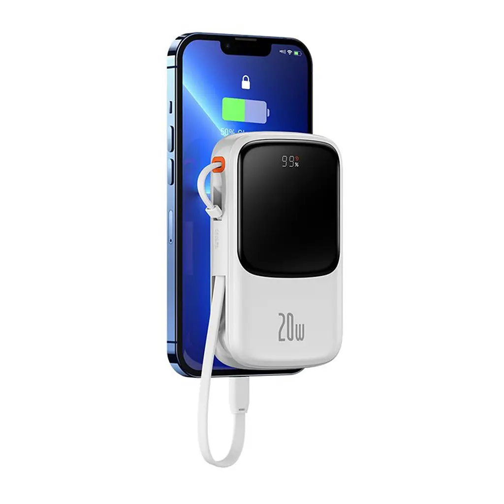 Портативна батарея - зовнішній акб Baseus Qpow Pro 10000 mAh 20W PPQD020002 білий - фото 4