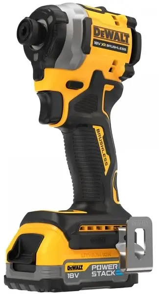 DeWALT Шурупокрут ударний аккумуляторний XR Li-Ion 18В безщітковий PowerStack 1х1.7А·рік 206 Нм 3250об·хв 3800уд/хв кейс і ЗП 0.95кг - фото 5