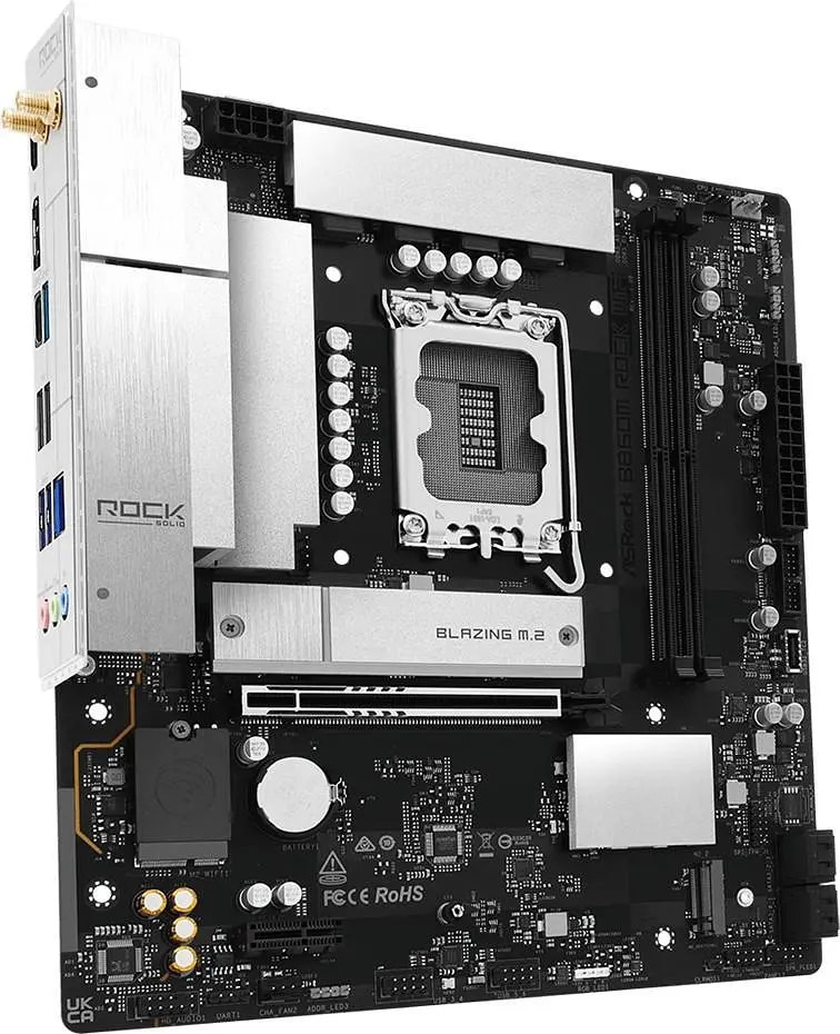 Материнська плата ASRock B860M ROCK WIFI (B860M ROCK WIFI) (Socket 1851, Intel B860, Micro-ATX) - фото 5
