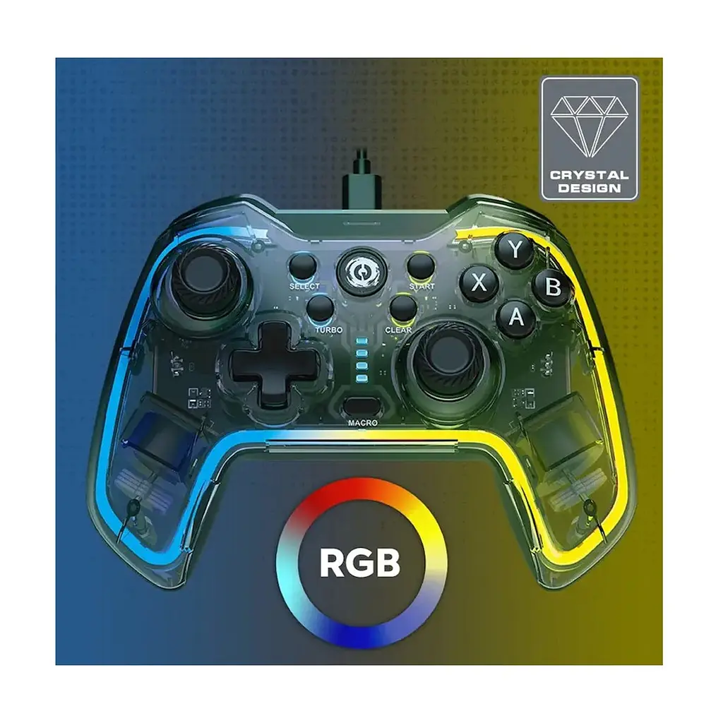 Геймпад Canyon Brighter GP-02 Wired RGB 4in1 PS3/Android BOX-TV/Nintendo Crystal (CND-GP02) - фото 5