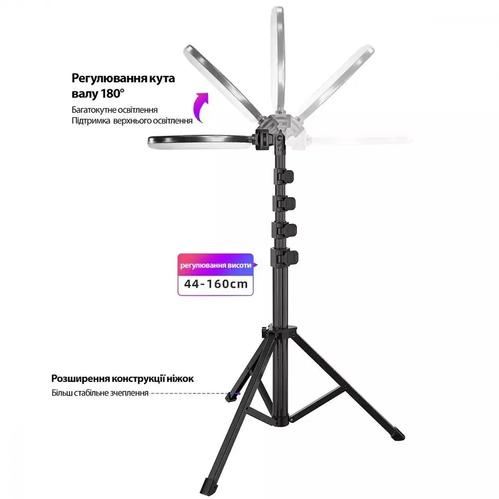 Кольцевая светодиодная лампа RGB Proove Halo 10" (PLRL10100401) - фото 3