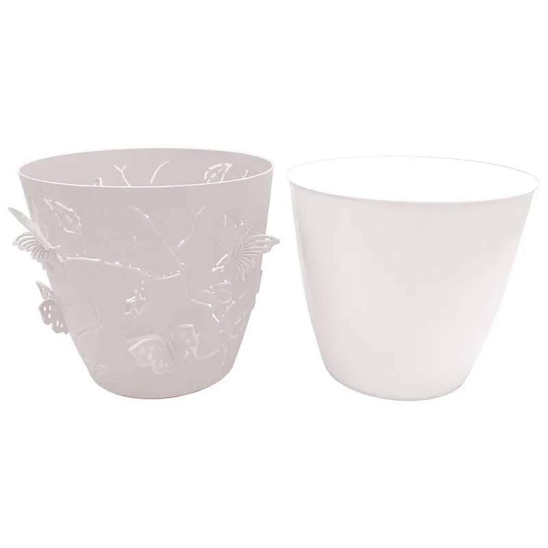 Горщик для квітів Alyaplastik 3D, 0.7 л, рожевий (ALY101pink) - фото 4