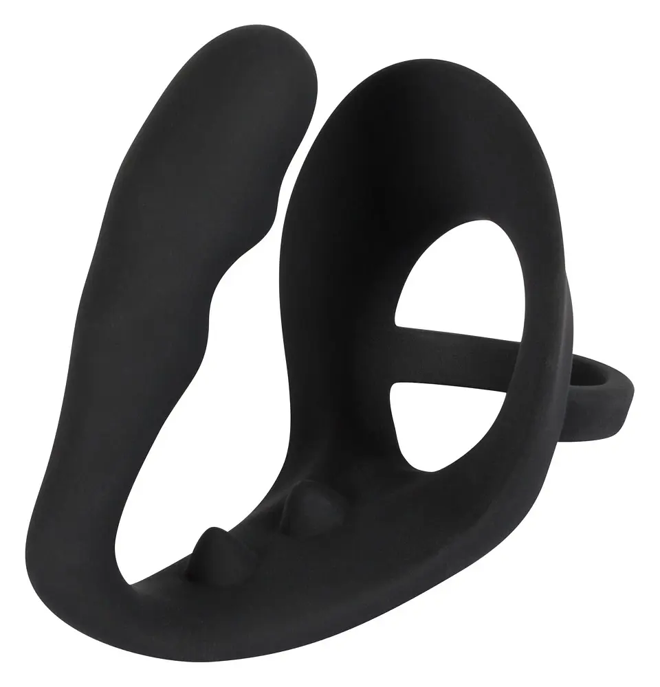 Стимулятор простати Black Velvets RingPlug, 10.5 см чорний - фото 2