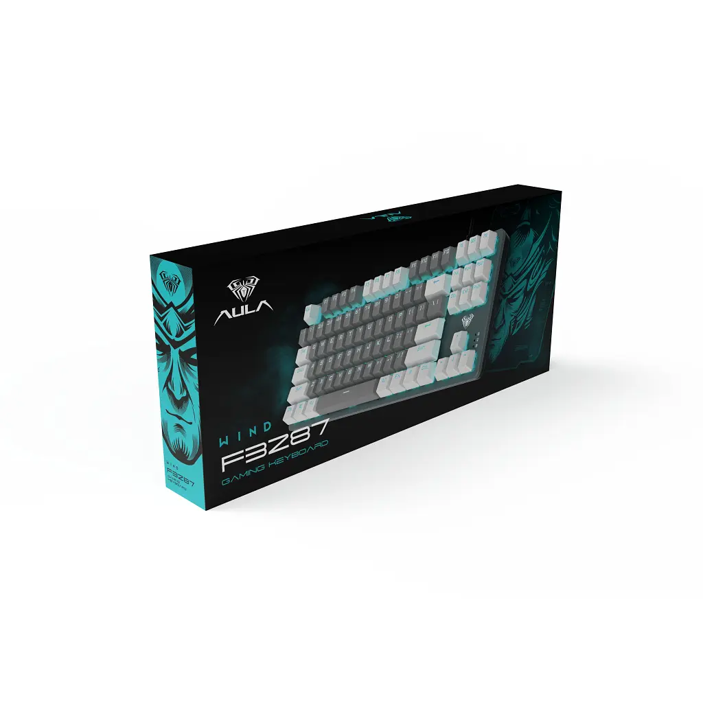 Клавіатура Aula F3287 Keycap KRGD Blue USB UA White/Grey (6948391240688) - фото 4