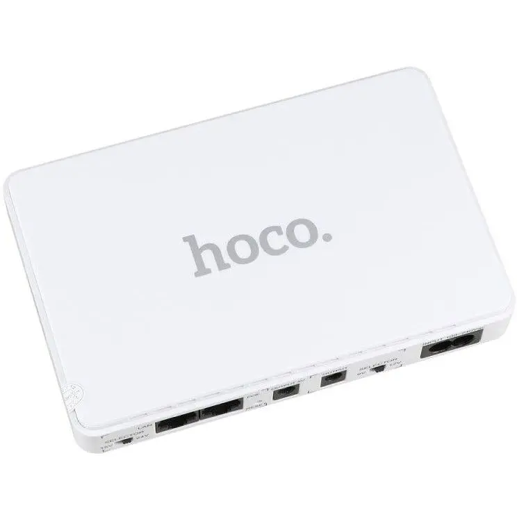 ИБП USP для роутера Hoco DB25 UPS White 8800mAh/18W/1USB/1*9-12V/1*5V/POE 15/24V - фото 3