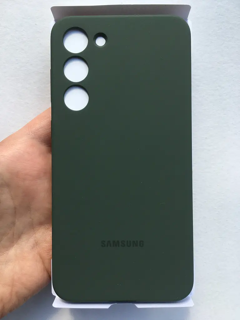 Оригінальний силіконовий чохол для Samsung Galaxy S23 Plus (6.6") Samsung Silicone Case EF-PS916TGEGRU Khaki - фото 5