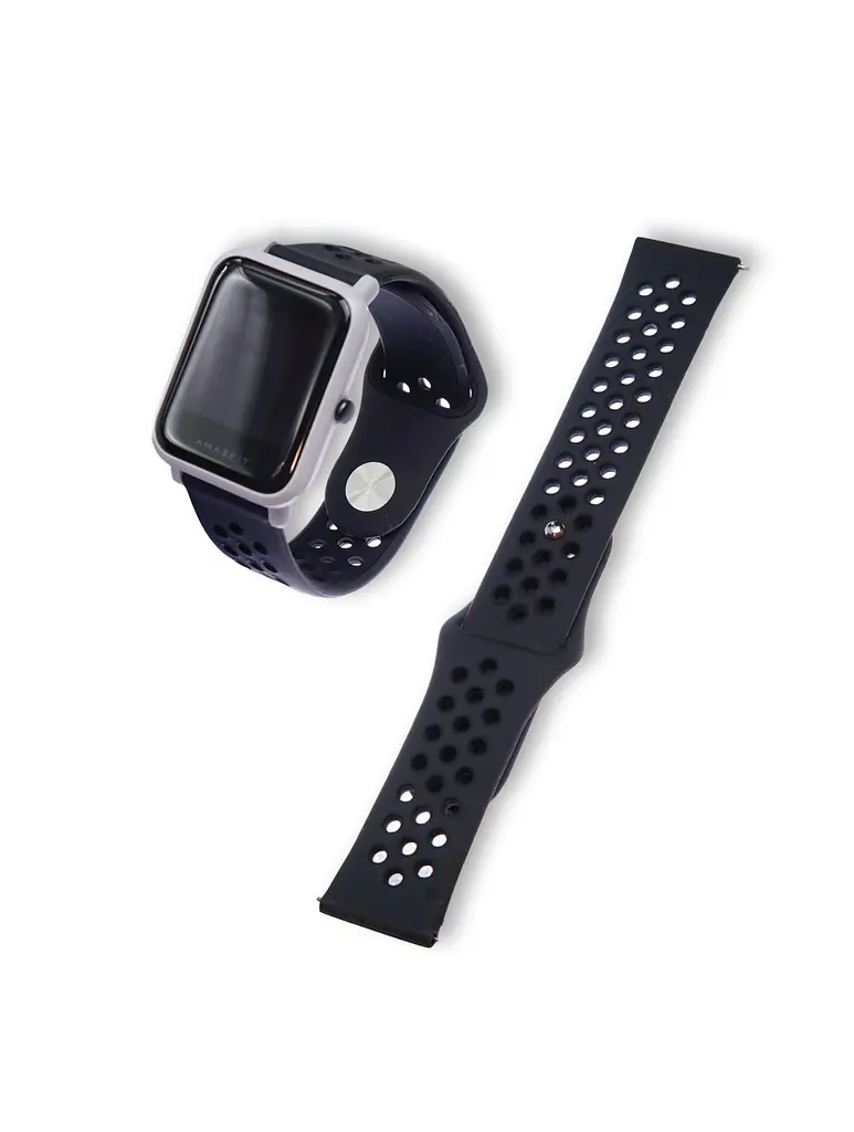 Ремінець BeWatch для смарт-годин Xiaomi amazfit BIP Чорний (1010101) - фото 2