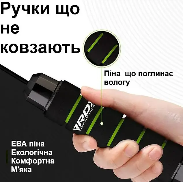 Скакалка скоростная RDX SKIPPING ROPE STEEL COATED CABLE W1 Blue 3 м (SRF-W1U-10.3FT) - фото 2