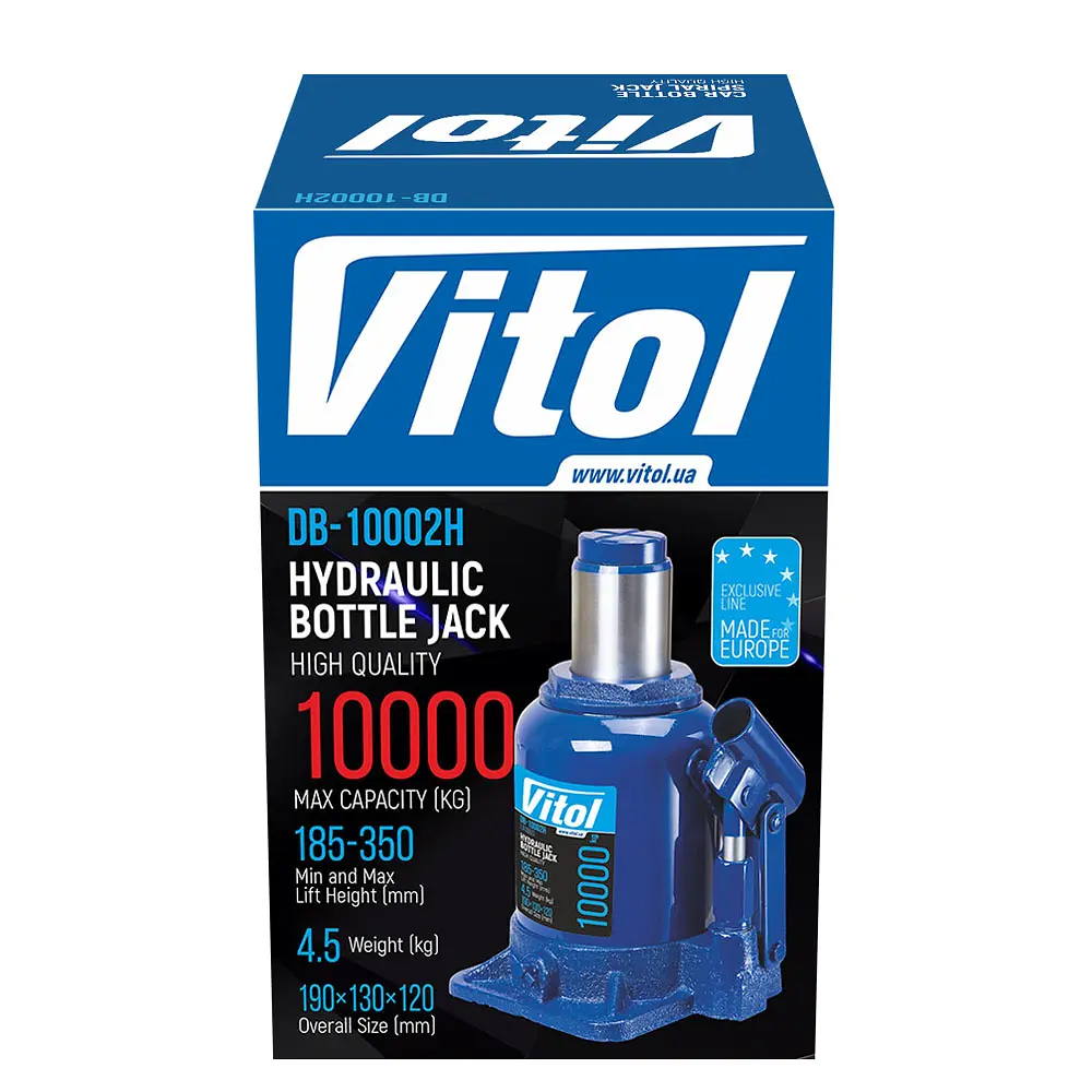 Домкрат гідравлічний телескоп Vitol 10 т JX105S (DB-10002H) - фото 4