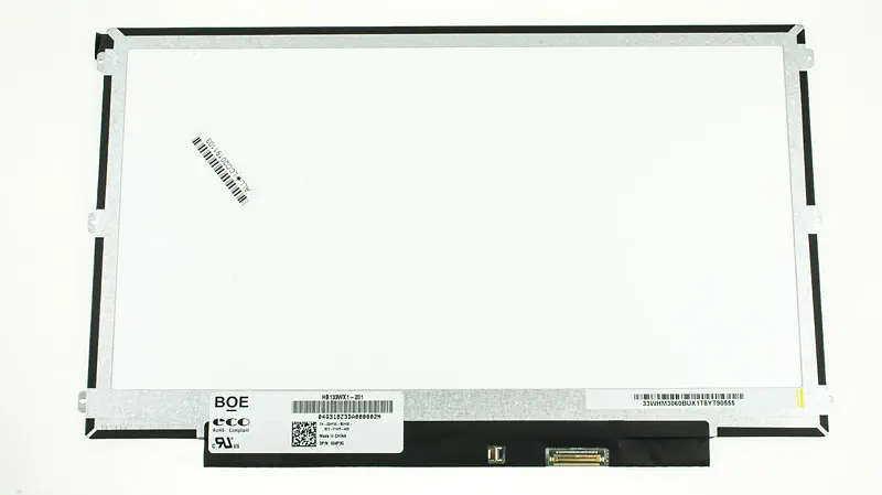 Матриця 13.3 HB133WX1-201 1366х768, 30pineDP, LED, SLIM планки по боках, матова, роз'єм праворуч знизу для ноутбука - фото 2