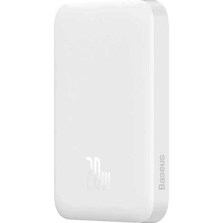 Зовнішній акумулятор Baseus Magnetic Bracket Mini 6000mAh 20W White [PPCX020002] [101228] - фото 4