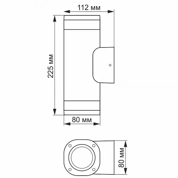 LED Світильник архітектурний AR072G IP54 VIDEX GU10x2 - фото 4