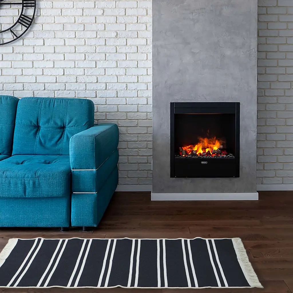 Ковер Lotus Home - Infinity Stripe тёмно-синий двусторонний 80x150 - фото 2