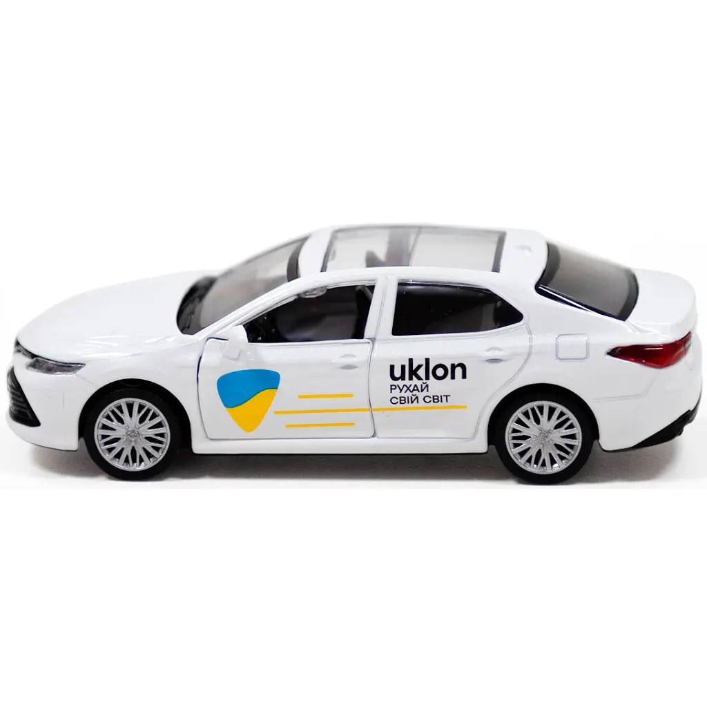 Масштабна модель автомобіля TechnoDrive Toyota Camry Uklon (білий) (250291) - фото 3