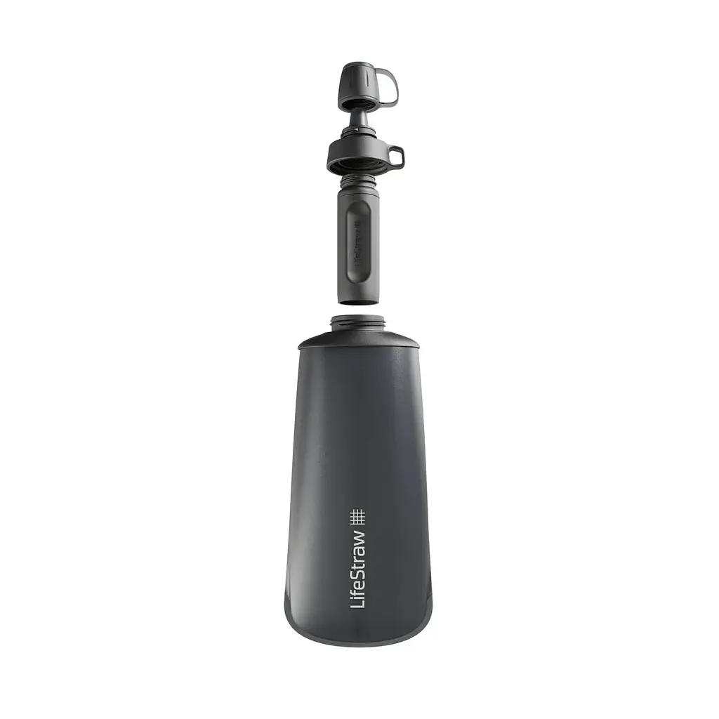 Пляшка-фільтр для води LifeStraw Peak Squeeze 1L Dark Grey (1033-LSW LSPSF1GRWW) - фото 3