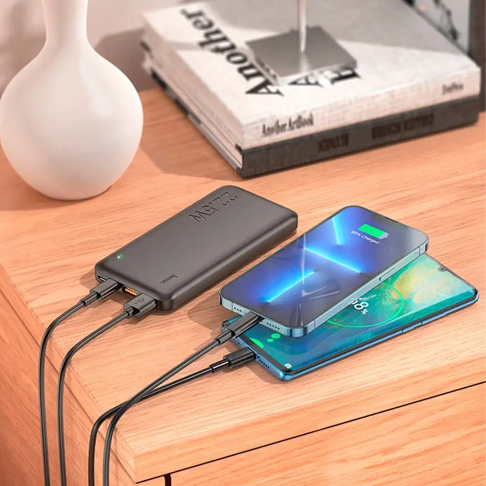 Внешний аккумулятор Power Bank Hoco J101 10000 mAh 22.5W черный - фото 4