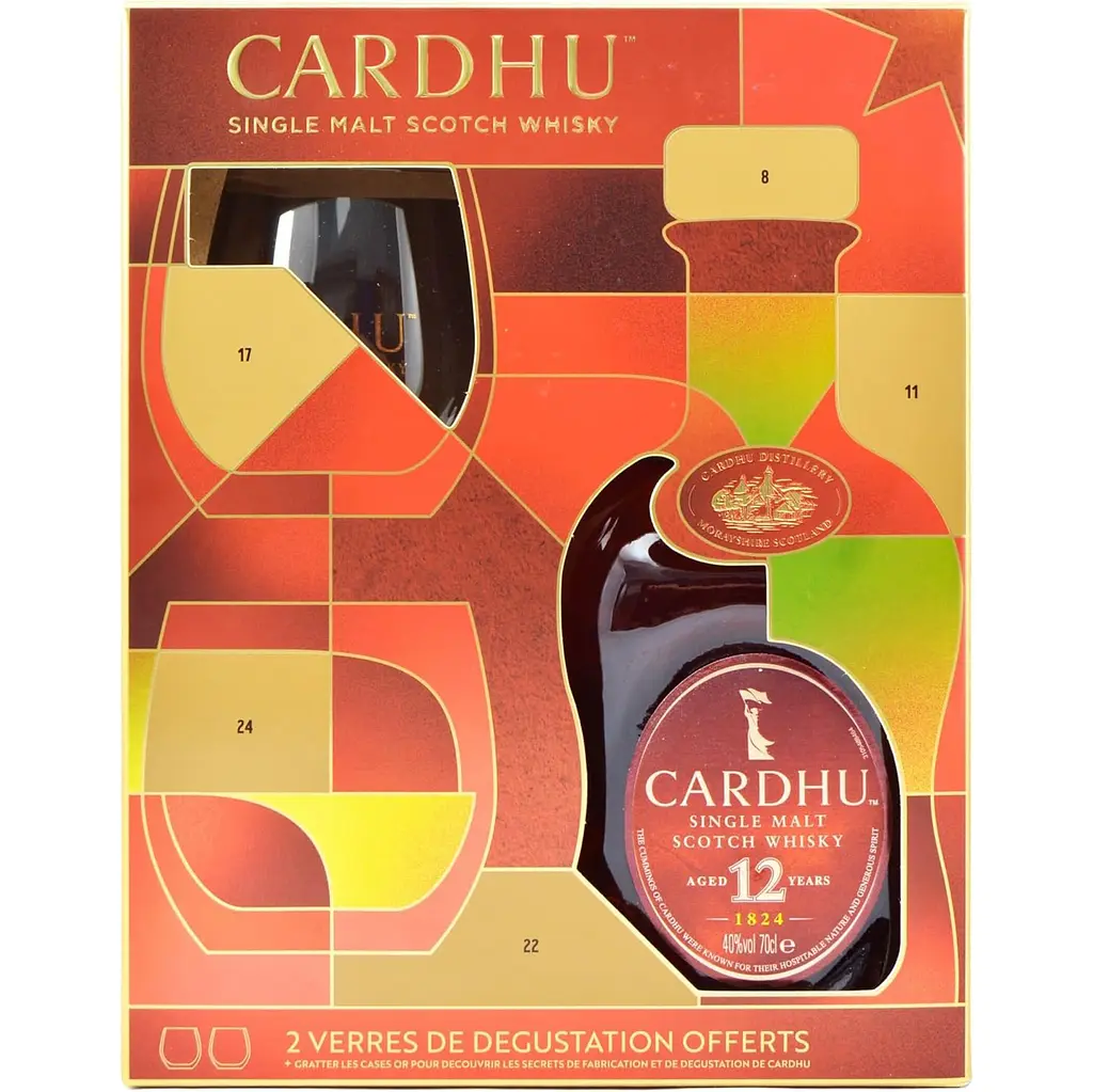 Віскі односолодовий Cardhu 12 років 40% 0.7 л у подарунковій упаковці + 2 склянки - фото 2