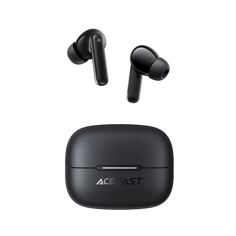 Бездротові навушники Acefast W5 hybrid noise reduction true wireless earbuds Black (6974316285373) - фото 5