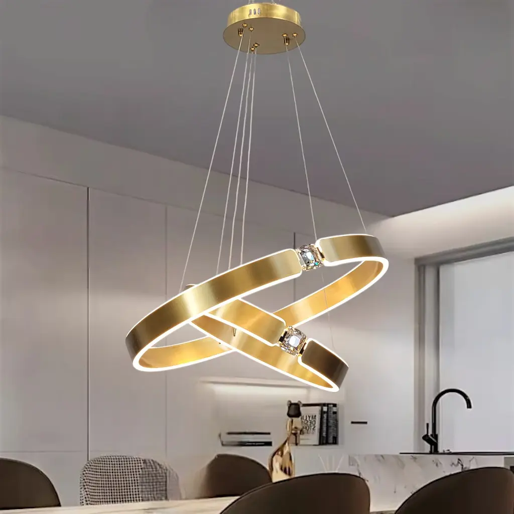 Led люстра кільця Art BX5001/40+60 GD - фото 4