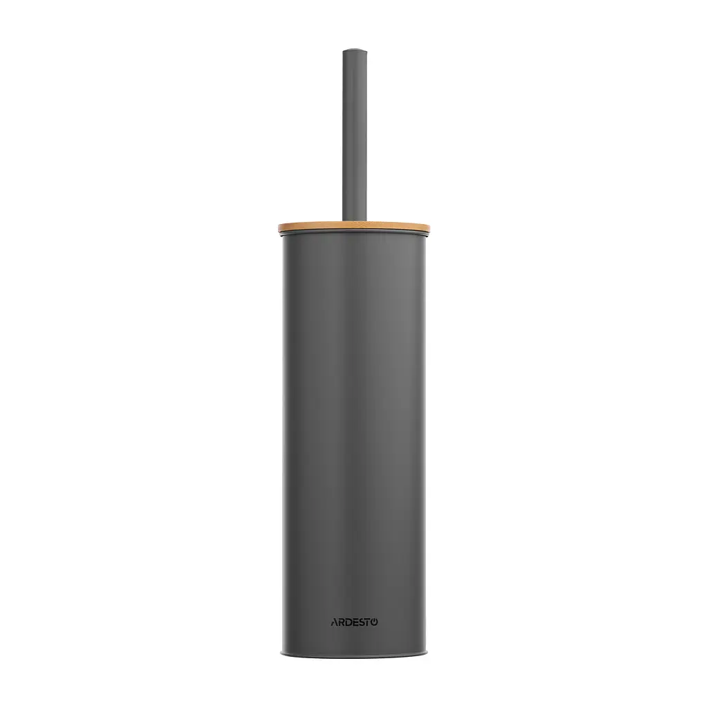 Щітка для унітазу з підставкою Ardesto Minimalism 9.5x27.5/38 см темно-сірий (ARHB3503DB) - фото 3