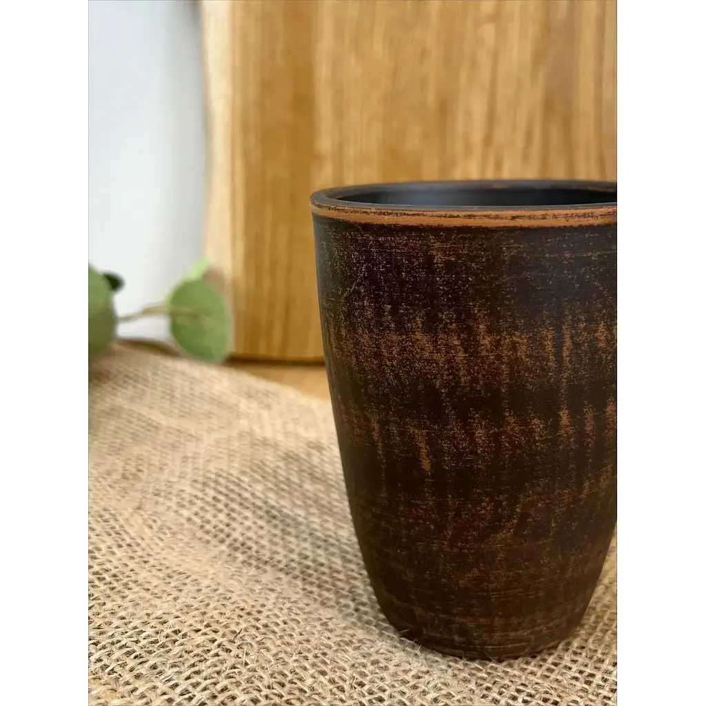 Склянка 0.4 літра керамічна (глиняна) Гладка - фото 2