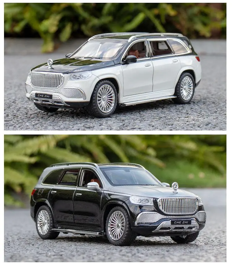 Колекційна металева модель позашляховика АвтоЕксперт Mercedes-Maybach GLS 600 з інерцією, світлом та звуком 1:24 - фото 5