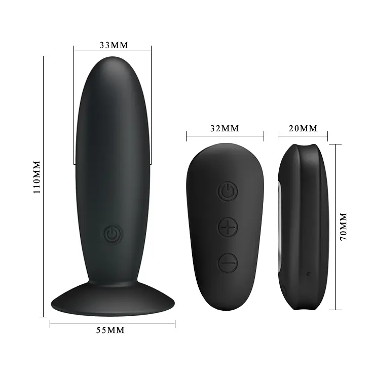 Анальна пробка з вібрацією MR Play Super Rower Remote Control Vibrating Anal Plug, чорна PRETTY LOVE BI-040045W-MR 103453 - фото 5