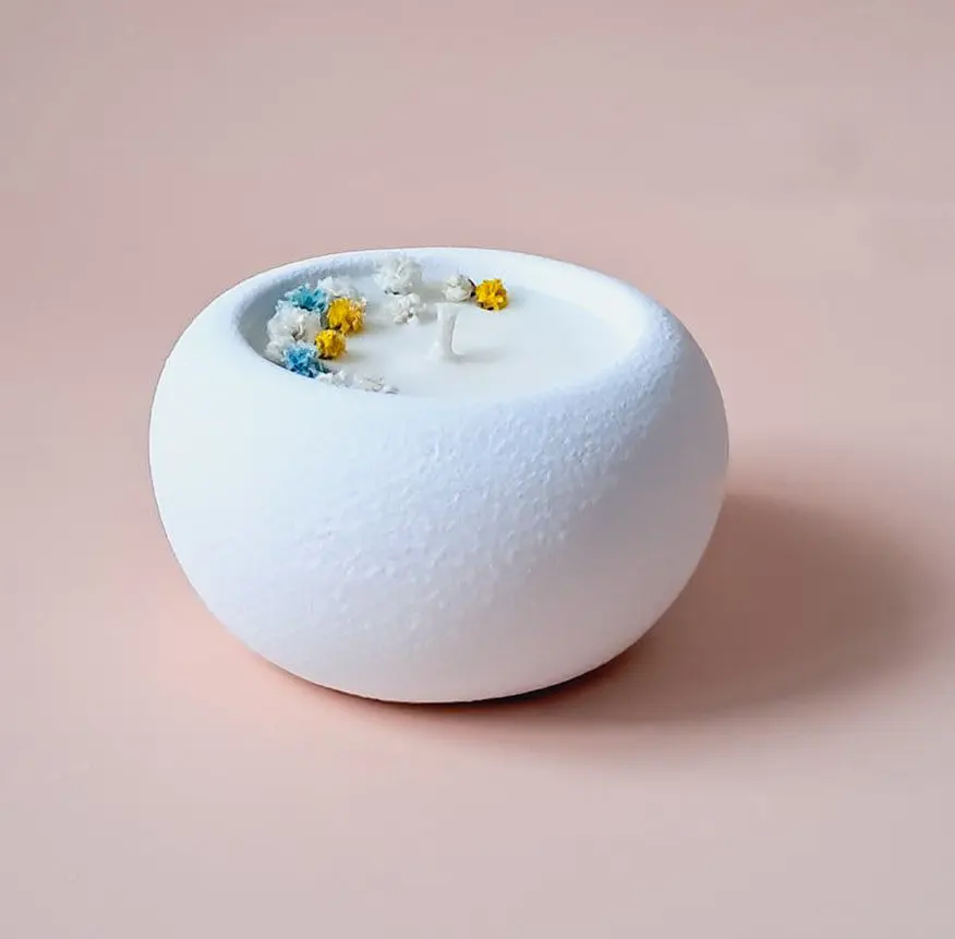 Свічка ручної роботи Svich Shop білого кольору - фото 4