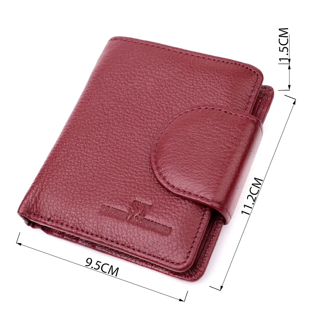 Жіночий гаманець вертикального типу із натуральної шкіри ST Leather 22452 бордовий - фото 7