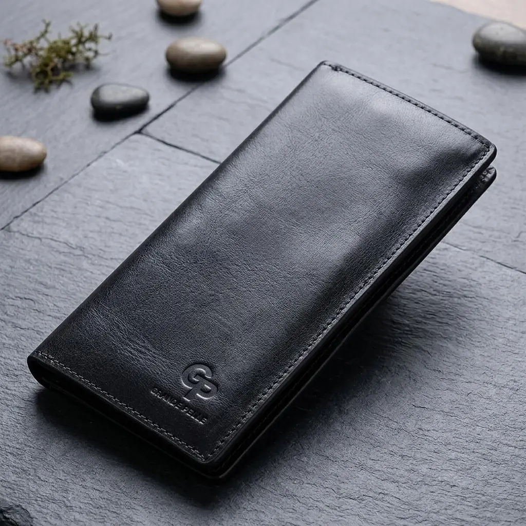 Вертикальне шкіряне портмоне унісекс Grande Pelle 11556 темно-синій - фото 11