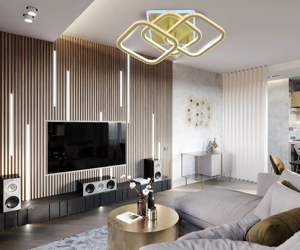 Люстра светодиодная Valeso V K29139-3 1 GD с пультом - фото 5