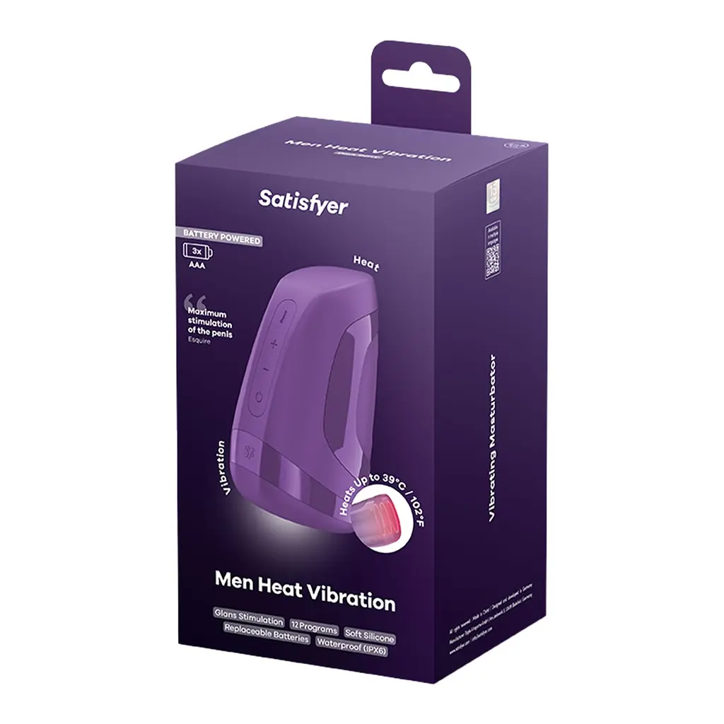 Мастурбатор Satisfyer Men Heat Vibration Battery Series імітатор мінету, підігрів та вібрація - фото 8