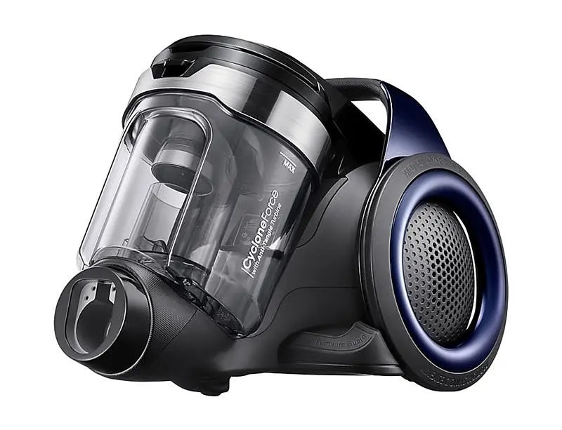 Пилосос Samsung VC05K71F0HB/UK Blue/Black 550 W без мішка Cyclone Force with Anti-tangle Turbine керування на ручці міні-турбощітка щітка 2в1 - фото 5